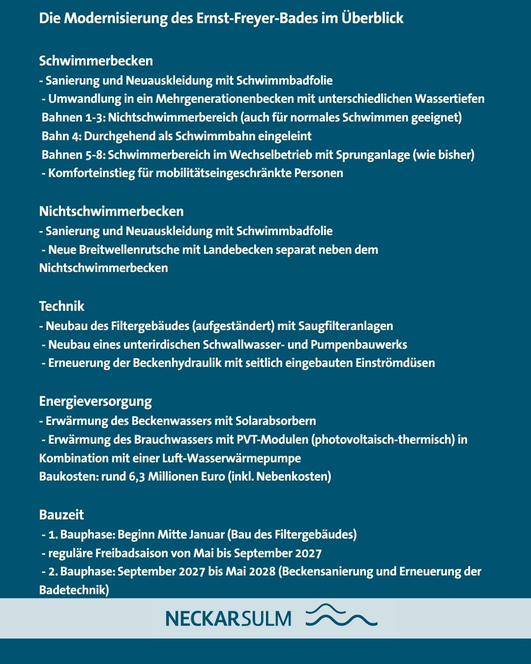 Modernisierungsmaßnahmen im Überblick