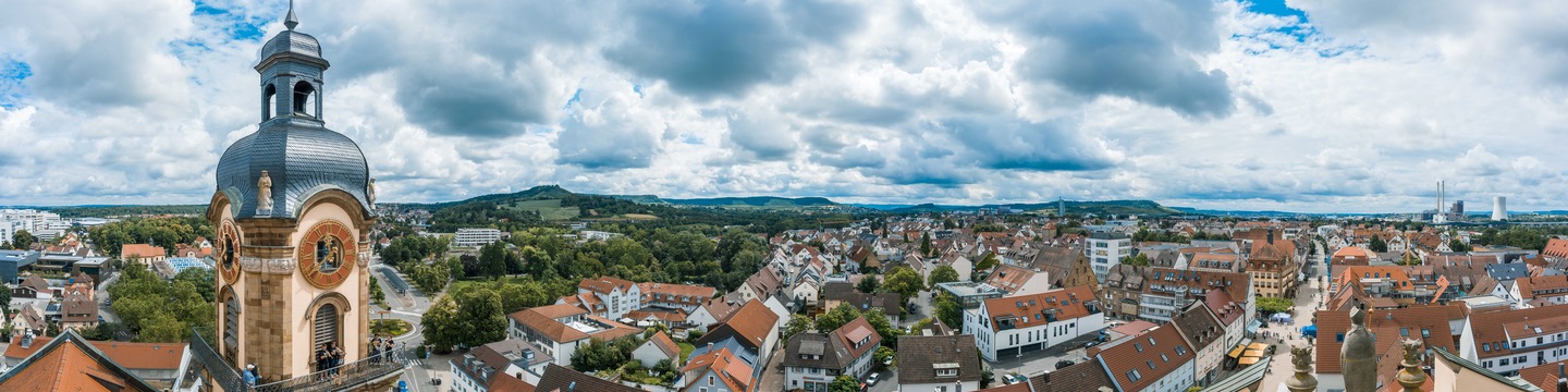 Panorama der Innenstadt Neckarsulm